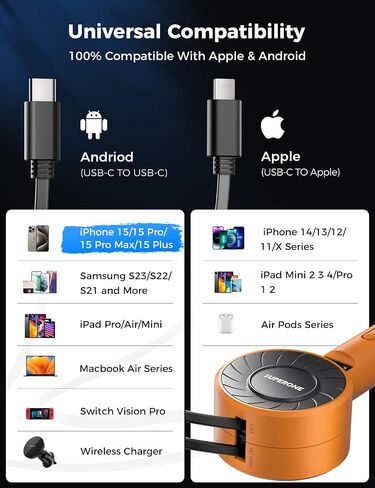 【Dual Apple】 Retractable Car Phone Charger for iPhone, 3 in 1 Small L Car Charger USB A Cigarette Lighter Adapter for Apple iPhone 14 13 12 11 Pro/XS/XR/Mini/X/iPad/AirPods in Saudi Arabia