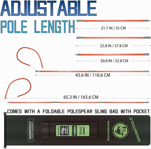 Spearfishing Pole Hawaiian Sling Fishing Spear Set Fiberglass Pole Spear Harpoon Spearfishing Gear in Kuwait