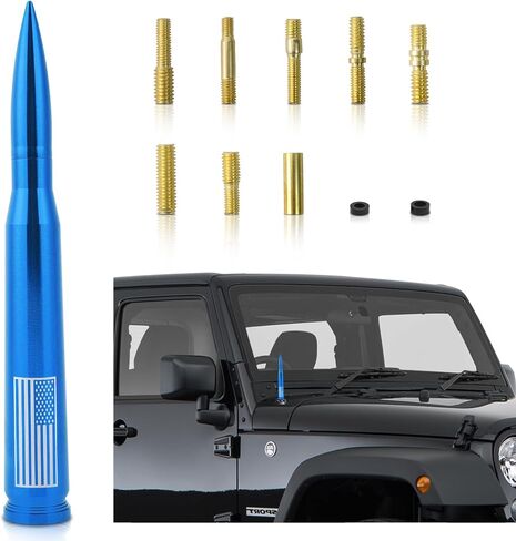 Xinhongfei Car Bullet Houderet Houdenna Antenna Attinna Accessories Flag American for Radio for Truck SUV (7.8BLUE) in Kuwait