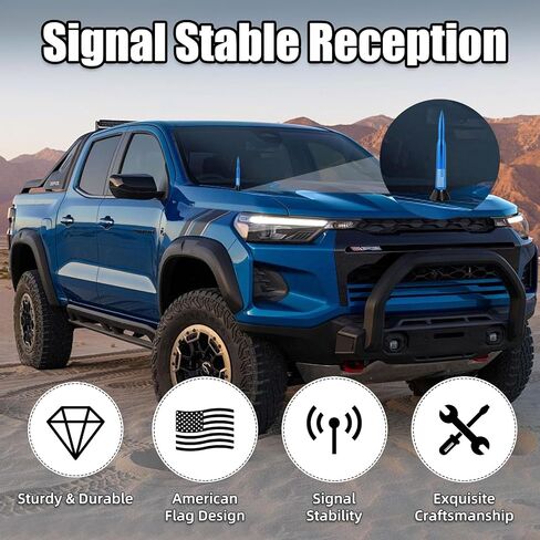 Xinhongfei Car Bullet Houderet Houdenna Antenna Attinna Accessories Flag American for Radio for Truck SUV (7.8BLUE) in Kuwait