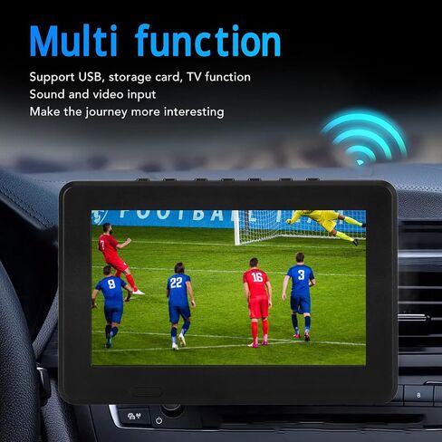 Yoidesu Portable TV 5" ATSC, Mini Digital TV with FM Radio for Car Camping | 5" 1080P TFT screen, ATSC digital/analog TV, FM radio, USB & TF playback, 1500mAh Rechargeable battery, for RV/kitchen/travel in Saudi Arabia
