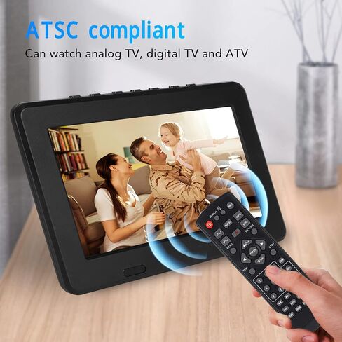 Yoidesu Portable TV 5" ATSC, Mini Digital TV with FM Radio for Car Camping | 5" 1080P TFT screen, ATSC digital/analog TV, FM radio, USB & TF playback, 1500mAh Rechargeable battery, for RV/kitchen/travel in Saudi Arabia
