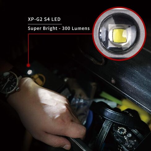 MecArmy CPLU Wrist Flashlight, Compact USB-C Rechargeable EDC LED Light, 300 Lumens, Double-Click Anti-Misfire, IPX6 Waterproof, for Running, Night Walking, Hiking - Fits on Watchband/Strap Systems in Saudi Arabia