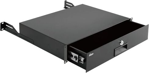 Tecmojo 2U Rack Drawer,Rack Mount Drawer for 19in Network Equipment/Server/AV Rack or Cabinet Enclosure,Sliding and Lockable Server Rack Drawer - Load-Bearing 44lb (20kg),with Cable Management Holes in Saudi Arabia