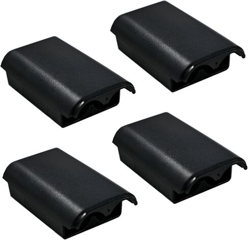 4 Pack Battery Box Battery Cover for Xbox 360 Wireless Controller, Replacement Battery Pack Cover Shell Case Kit for Xbox 360 Controller(Black) in Saudi Arabia