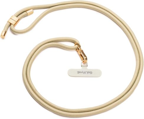 Universal Phone Lanyard لـ iPhone 16 Pro Max ومعظم الهواتف الذكية ، حزام الهاتف الخلوي Crossbody قابل للتعديل 7 مم مع علامة تبويب غير ملصق للرجال والنساء ، النيلي/الذهب غير اللامع in Kuwait