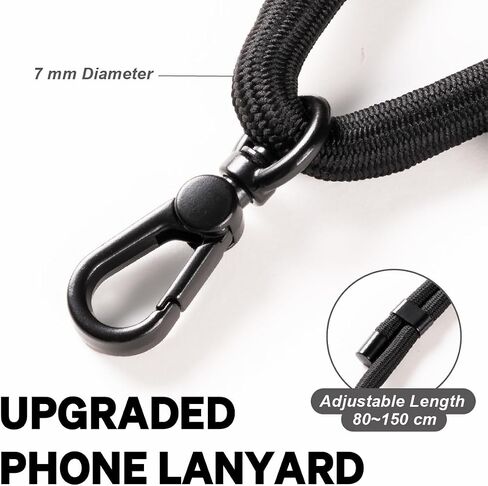 Universal Phone Lanyard لـ iPhone 16 Pro Max ومعظم الهواتف الذكية ، حزام الهاتف الخلوي Crossbody قابل للتعديل 7 مم مع علامة تبويب غير ملصق للرجال والنساء ، النيلي/الذهب غير اللامع in Kuwait