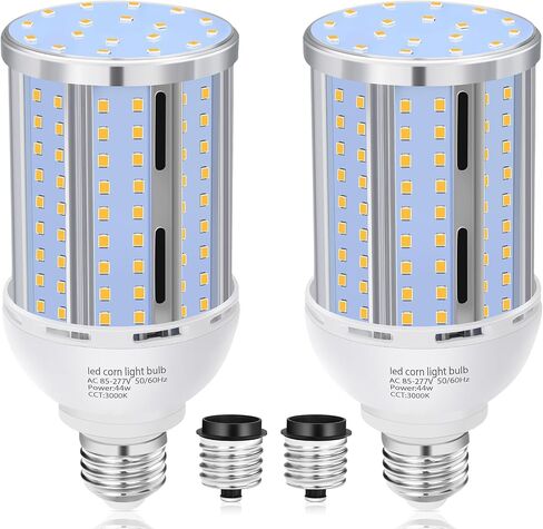 2 Pack 200W Corn LED Light Bulb Fanless,29,500LM 3000K/Warm White(2000 Watt Equivalent) E26/E39 Large Mogul Base LED Cob Lamp for Outdoor Indoor Garage Warehouse Factory Workshop Street Backyard in Kuwait