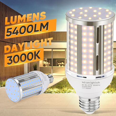 2 Pack 200W Corn LED Light Bulb Fanless,29,500LM 3000K/Warm White(2000 Watt Equivalent) E26/E39 Large Mogul Base LED Cob Lamp for Outdoor Indoor Garage Warehouse Factory Workshop Street Backyard in Kuwait