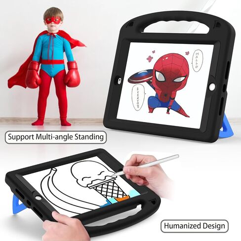 Kids Case for iPad 9th/8th/7th Generation (iPad 10.2 inch 2021/2020/2019), Shockproof Case with Screen Protector (Red) in Kuwait