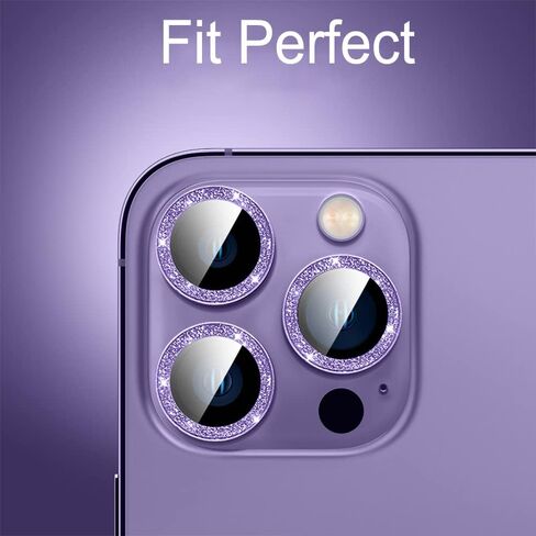Bonitec for iPhone 14 Pro Max Bling Camera Protector, iPhone 14 Pro Camera Lens Cover Protector 9H Tempered Glass Sparkle Bling Glitter Camera Lens Film for iPhone 14 Pro Max/ 14 Pro, Blue in Saudi Arabia