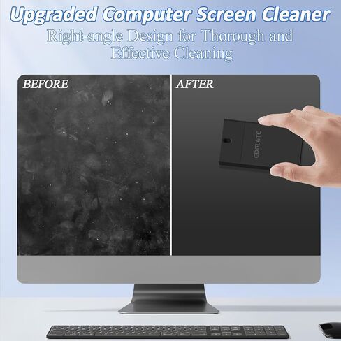 Screen Cleaner Spray and Wipe, Streak-Free Computer Screen Cleaner, Portable Laptop Cleaning Kit for Phone Car Touchscreen Monitor PC MacBook iPad TV Electronic, Refillable 2oz Spray Microfiber Cloth in Saudi Arabia