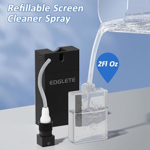 Screen Cleaner Spray and Wipe, Streak-Free Computer Screen Cleaner, Portable Laptop Cleaning Kit for Phone Car Touchscreen Monitor PC MacBook iPad TV Electronic, Refillable 2oz Spray Microfiber Cloth in Saudi Arabia