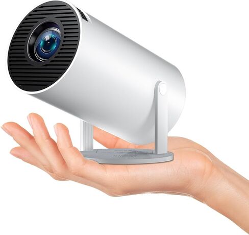 Smart Projector with built-in Apps, Wifi Bluetooth Projector 4K 1080P, Auto Keystone, Short Throw Projector and 270° Adjustable, Mini Portable Outdoor Movie Projector HY320 HY300 ( Black ) in Saudi Arabia