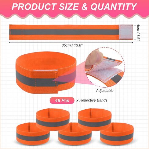 PATIKIL Reflective Bands for Wrist/Arm/Ankle/Leg, High Visibility Reflector Bands, Safety Reflector Tape Straps for Night Running Cycling in Saudi Arabia