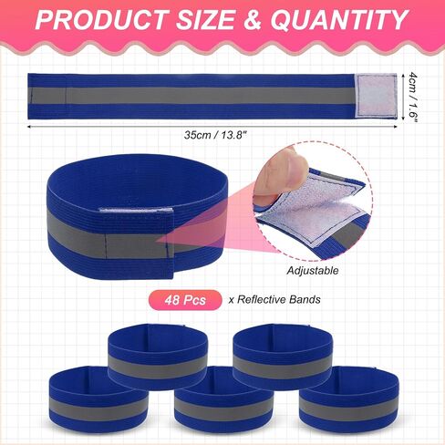 PATIKIL Reflective Bands for Wrist/Arm/Ankle/Leg, High Visibility Reflector Bands, Safety Reflector Tape Straps for Night Running Cycling in Saudi Arabia