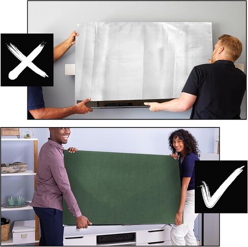 57''W x 31''H Polyester TV Cover لنقل شاشات التلفزيون حتى 52 "-55" حماية شاشة مسطحة للخدمة الشاقة أثناء نقل المنزل أو التخزين أو التجديد المنزلي in Kuwait