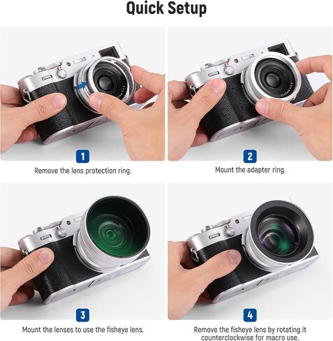 NEEWER 49mm 1.5X عدسة إضافية للمحول عن بعد، متوافقة مع كاميرات Fujifilm X100 X100S X100F X100T X100V X100VI، زجاج بصري عالي الدقة، متعدد الطبقات، فضي، LS-61 in Saudi Arabia