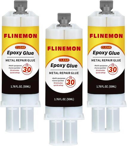 Plastic Epoxy Glue, Ceramic Repair Glue, 2 Part Epoxy Resin, Liquid Metal Welding Glue, Super Glue for Plastic, Metal to Plastic, Leather Wood Filler Clear 1.76 oz in Kuwait