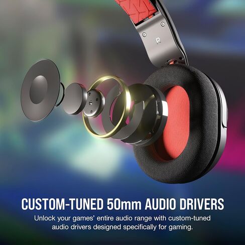 Corsair HS35 v2 Multiplatform Wired Gaming Headset – Flexible Omni-Directional Microphone – Universal 3.5mm Connection – PC, Mac, PS5, PS4, Xbox, Nintendo Switch, Mobile – Red in Kuwait