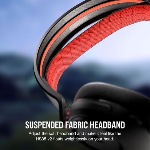 Corsair HS35 v2 Multiplatform Wired Gaming Headset – Flexible Omni-Directional Microphone – Universal 3.5mm Connection – PC, Mac, PS5, PS4, Xbox, Nintendo Switch, Mobile – Red in Kuwait