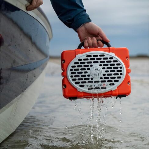 Turtlebox Original Gen 3: مكبر صوت بلوتوث في الهواء الطلق المحمول-Ultra-Sound (120dB) ، مقاوم للماء (IP67) ، بطارية وعرة مقاومة للأثر ، 3 أيام | وضع الحفلات: الاقتران غير المحدود لصوت ستيريو ، برتقالي in Kuwait