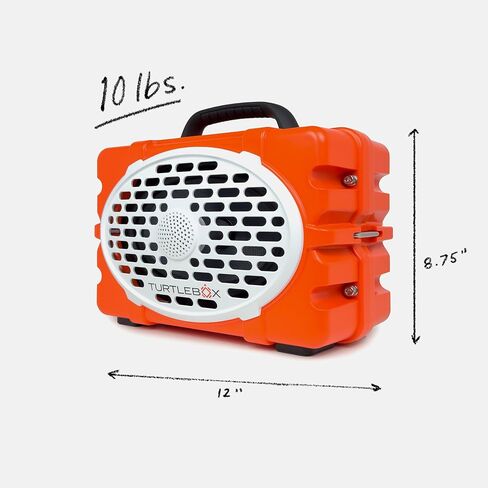 Turtlebox Original Gen 3: مكبر صوت بلوتوث في الهواء الطلق المحمول-Ultra-Sound (120dB) ، مقاوم للماء (IP67) ، بطارية وعرة مقاومة للأثر ، 3 أيام | وضع الحفلات: الاقتران غير المحدود لصوت ستيريو ، برتقالي in Kuwait