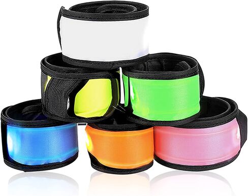 حزمة من 6 LED LED UP Band Slap Bracelets Night Safety Lrist Band for Cycling Walking Running Camping Sports Outdoor Sports in Kuwait