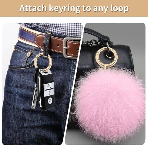 Key Ring Clip, 1 Inch Keychain Rings, 8 Pack Round Carabiner Clip for Keys, Buckle, Bags, Purses - Key Chain Hooks Replacement Keychains Lanyard DIY Crafts, Light Gold in Saudi Arabia