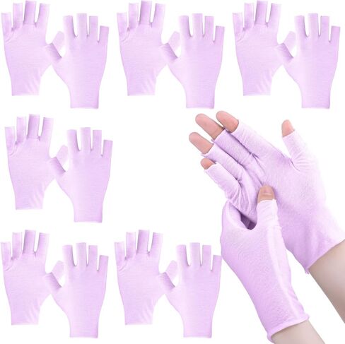 Geyoga 6 Pairs Fingerless Moisturizing Gloves Eczema Cotton Gloves for Adults Half Finger Touchscreen Glove Lotion Gloves Overnight Dry Hands for Women Sleeping Gloves (Black) in Saudi Arabia