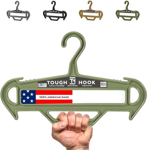 XL Tough Hook Heavy Duty Hanger, X-Large Tactical Hanger for Police Gear, Scuba Gear, & Dive BCD, 180-lb Capacity Wetsuit Hanger with Carry Handle, USA Made, Gray 1 Pack in Saudi Arabia