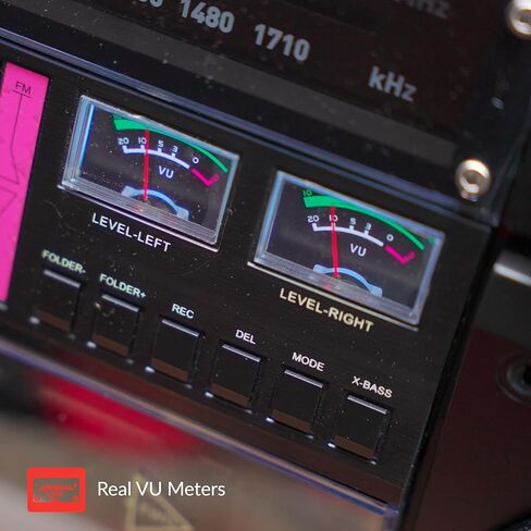 aiwa Retro Boombox CD Player with Cassette Recording, Bluetooth 5.0, FM/AM Radio, USB/SD/AUX Inputs, VU Meters, LCD Display, Dual 40W Speakers - Silver in Kuwait