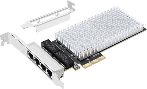 بطاقة شبكة خادم Dual-Port مع Intel I226-V Chip PCI-E X1 2.5G Gigabit Ethernet Card RJ45 LAN LOND ADAPTER Windows/10/11/Windows Server/2022 in Kuwait
