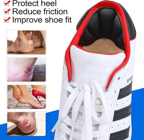 Back of Heel Cushion Pads, Adhesive Heel Grips Inserts for Loose Shoes, Prevent Heel Slip and Blister Shoe Guards, 2PCS-Beige+2PCS-Beige+2PCS-Beige in Kuwait