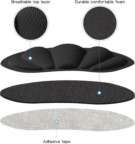 Back of Heel Cushion Pads, Adhesive Heel Grips Inserts for Loose Shoes, Prevent Heel Slip and Blister Shoe Guards, 2PCS-Beige+2PCS-Beige+2PCS-Beige in Kuwait