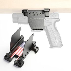 Stinger Trigger Safe Gun Magnet Mount للمسدس الناري ، حافظات السيارات للمسدسات ، مغناطيس الأسلحة ، جبل بندقية السيارات ، حافظة مسدس السيارة ، جبل بندقية مغناطي