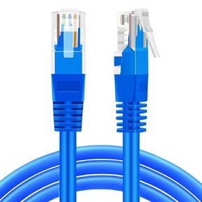 TNP Cat 5e Ethernet Cable 50ft, Cat 5 Internet Patch Cable Cat5e Cable RJ45 Connector LAN Network Cable Cat5 Wire Patch Cord Snagless Computer Ether Wire (50 Foot Blue)