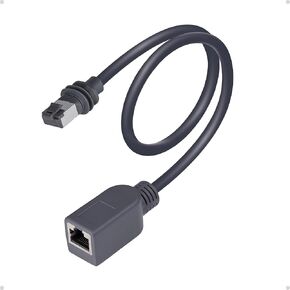 Ethernet Adapter for Starlink Standard/Gen 3 and Mini, Waterproof Barrel Jack, 24AWG CAT5E 1000Mbps Data Transfer, Outdoor Use, Cold & Heat Resistant, Easy Installation