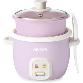 AROMA® CoreCoat Rice Cooker with Pop-Up Food Steaming Basket (4 Cups Cooked, 2 Cups Uncooked)