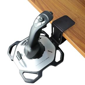 WELLMETE Clamp-on Desk Mount for Flight Sim Joystick-Compatible with Logitech G Extreme 3D PRO Joystick Adjustable Enduring Steel Mount Holder for Hotas Flight Joystick Mount(NO Joystick) (Knob Type)