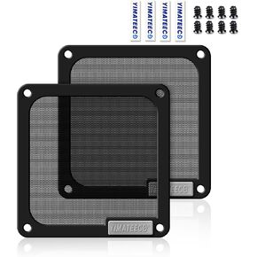 مرشح الغبار 140 مم من مروحة مبرد الكمبيوتر/PSU/Routers PVC 50 شبكة ، شوايات مروحة مروحة كمبيوتر مغناطيسية مع غطاء حالة مقاومة للغبار (PVC V4.0 ، 140 * 140mm ، 5pcs ، الأسود)