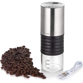 Mixpresso Electric Coffee Grinder With Usb And With Easy On/Off Button, Coffee Bean Grinder & Spice Grinder For Herbs, Nuts & Grains, Spice Mill.