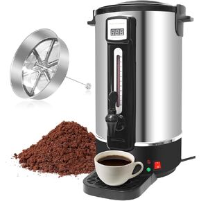 Coffee Percolator Electric Commercial Coffee Urn 100 Cup 20L 5.4GAL, Fast Brew Stainless Steel Coffee Urn Dispenser Coffee Maker with Filter Hot Water Urn Percolate Coffee Maker 110V