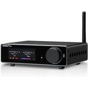 AIYIMA A80 Bluetooth Amplifier DAC Stereo HiFi Home Audio Receiver with PFFB 2.0 Channel Hi-Res Class D Power Amp with PC-USB Coaxial Optical TRS RCA Input