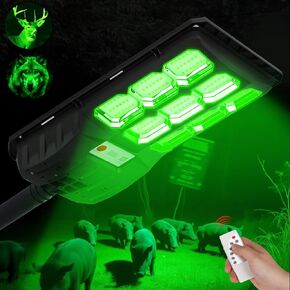 LIANGTUKING Hog Light - 16000LM Solar Green Light for Wildlife Hunting, Motion Activated Feeding with Remote Control