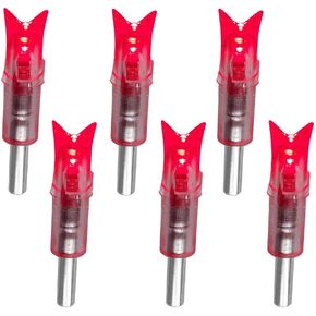 Lighted Nocks for Arrows with .300/7.62mm Inside Diameter Led Nocks Arrow nocks with Switch Button for Archery Hunting Green Pack of 6