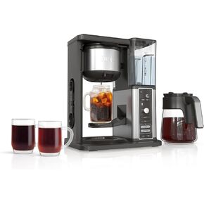 Ninja CM371 Hot & Iced XL Coffee Maker with Rapid Cold Brew, 4 Brew Styles, 8 Sizes Small Cup to Travel Mug, Single-Serve and 12-Cup Carafe, Permanent Filter, Removable Reservoir, Black (Renewed)