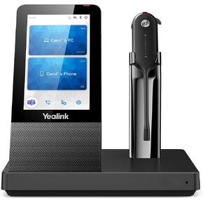 Yealink Wireless DECT Headset WH67,Office Single Ear (Mono) Bluetooth Headset to Desk Phone,Cell Phone and PC,Compatible with Zoom,RingCentral,8X8, Avaya,8H Talktime,394 ft Range