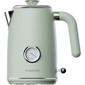 1L Small Electric Kettles Stainless Steel, Portable Travel Mini Hot Water Boiler Heater, Cool Touch Teapot, Auto Shut-Off & Boil-Dry Protection for Cooking, Business Trip and More, Green