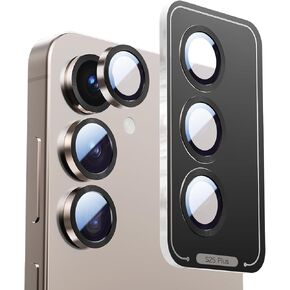 X-it Camera Lens Protector for Samsung S25, 9H Tempered Glass, Independent Metal Aluminum Edge Original Protection Design, Suitable for Phone Case, Anti-scratch, Anti-reflective,PinkGold